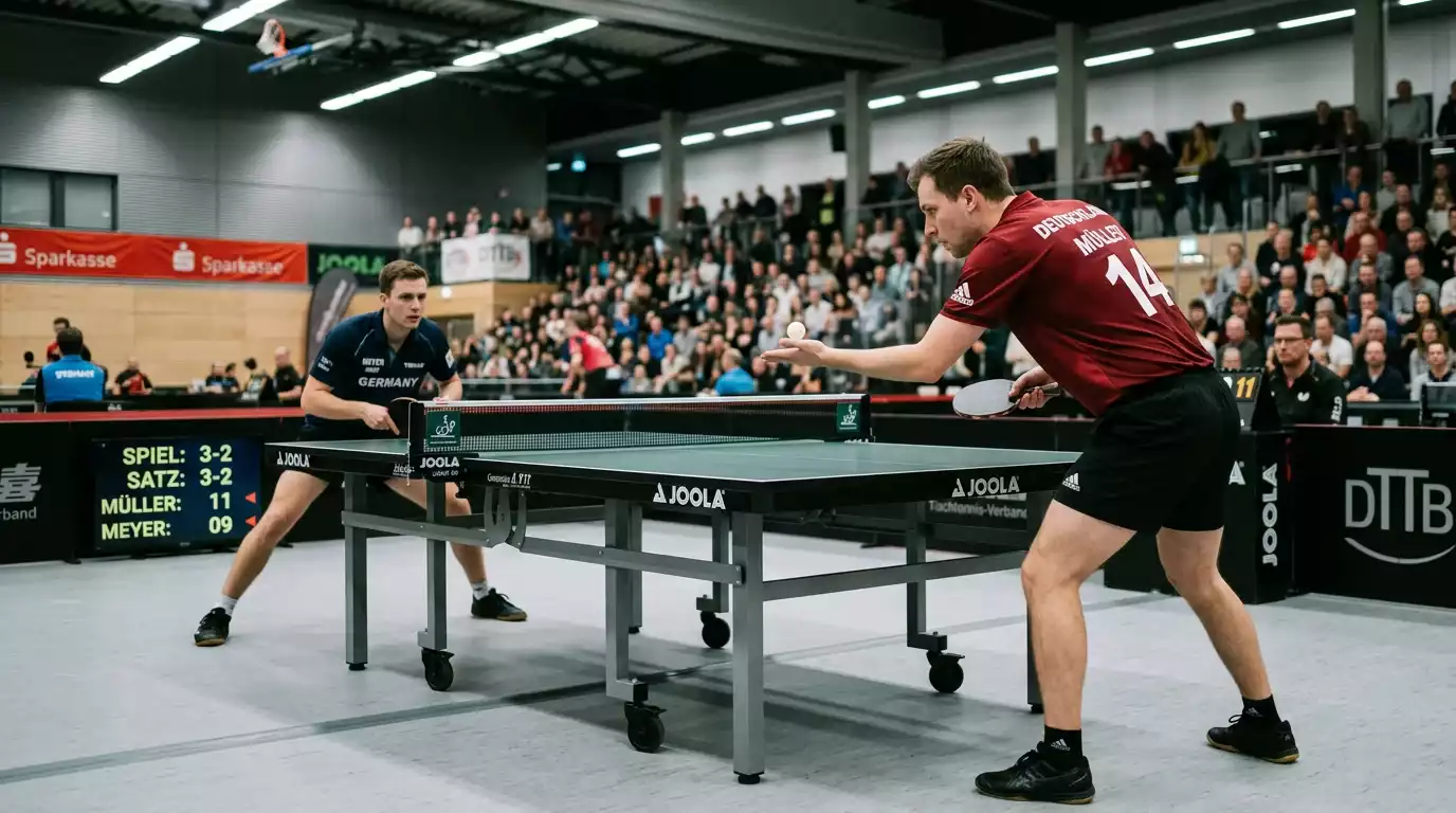 Professionelles Tischtennis-Match mit Handicap- und Over/Under-Wettarten